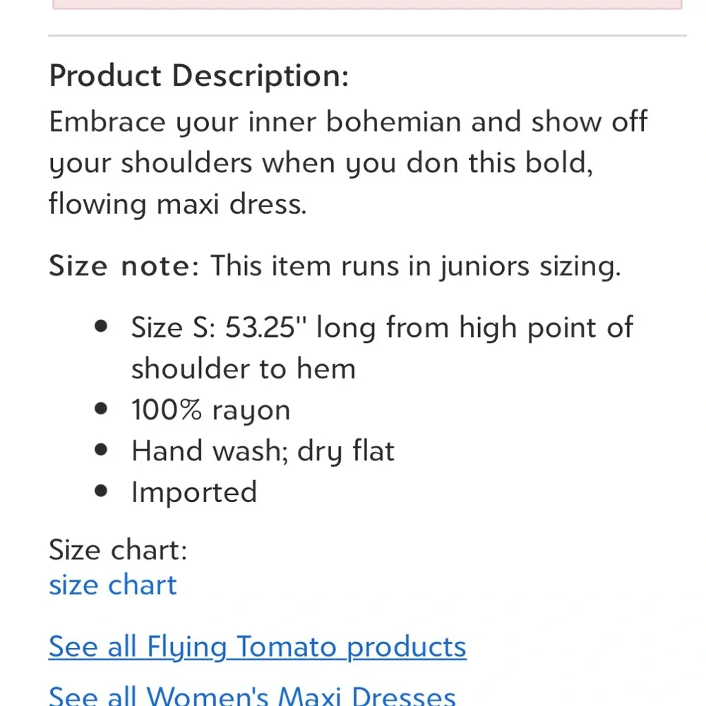 BoHo Off shoulder Maxi long dress small printed hippie bohemian black tomato - Picture 8 of 8